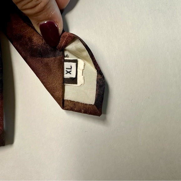 NWT Vintage XL Givenchy Monsieur Abstract Watercolor Textured Long Tie - Picture 5 of 8